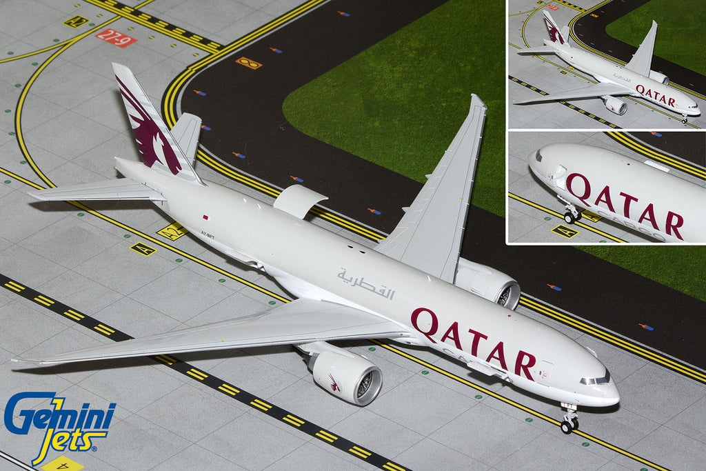 GeminiJets G2QAC954 1:200 Qatar Airways Cargo Boeing 777F (Interactive Series) A7-BFT