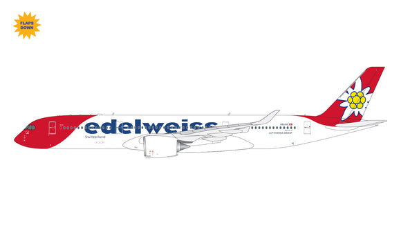 GeminiJets GJEDW2315F 1:400 Edelweiss Airbus A350-900 (Flaps Down) HB-IHC