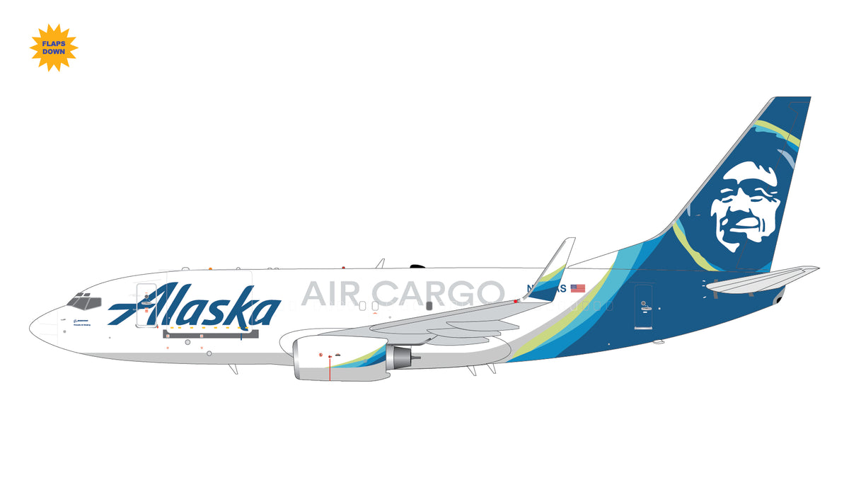 GeminiJets G2ASA1019F 1:200 Alaska Air Cargo Boeing 737-700 (Flaps 